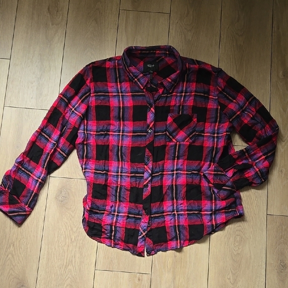 NWOT RAILS Hunter Shirt Black Coral Teal SZ XXL - Picture 5 of 12